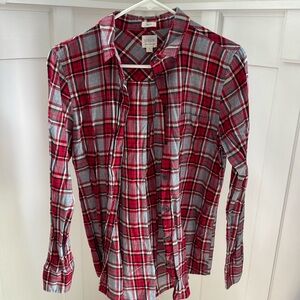 Jcrew boy fit flannel shirt/ button up